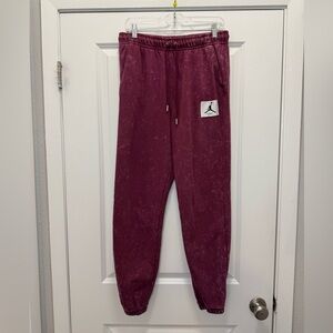Jordan Flight Fleece Pants Washed Cherrywood Red